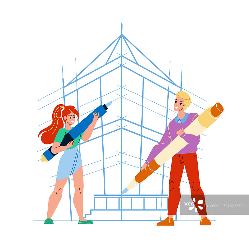 建筑设计师（男女）图片素材