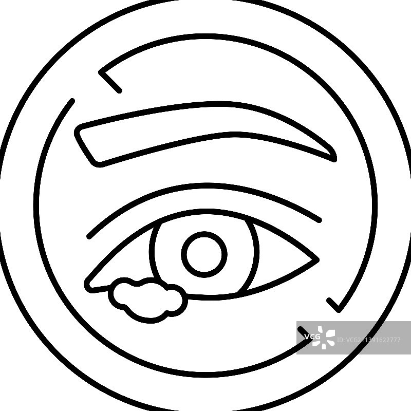眼部疾病线性图标图片素材