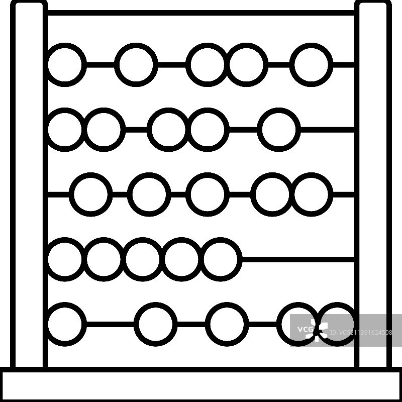 幼儿园算盘线性图标图片素材