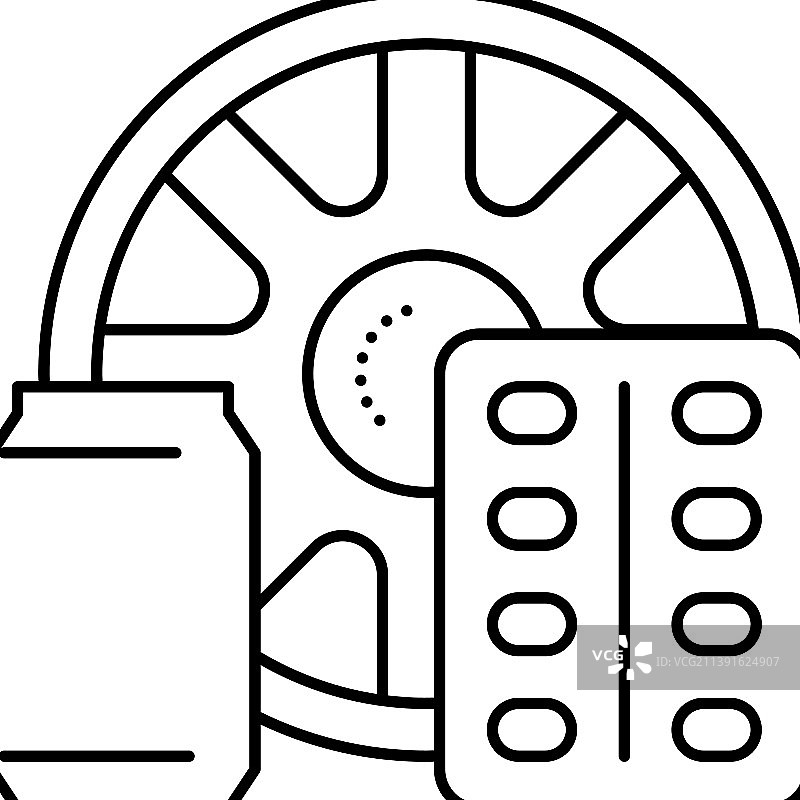 铝制产品线性图标图片素材