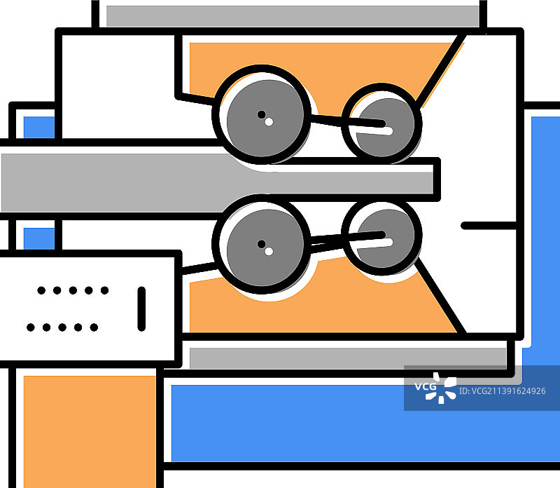 金属加工设备彩色图标图片素材