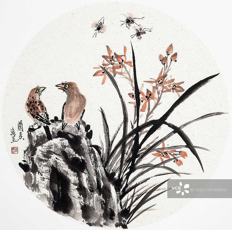 中国绘画——兰花图片素材