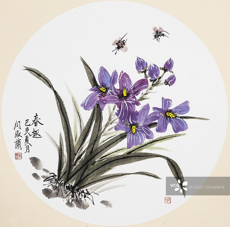 中国绘画——兰花图片素材