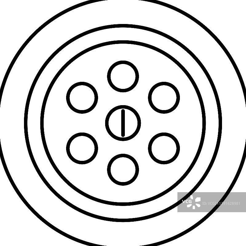 水槽排水孔线条图标图片素材