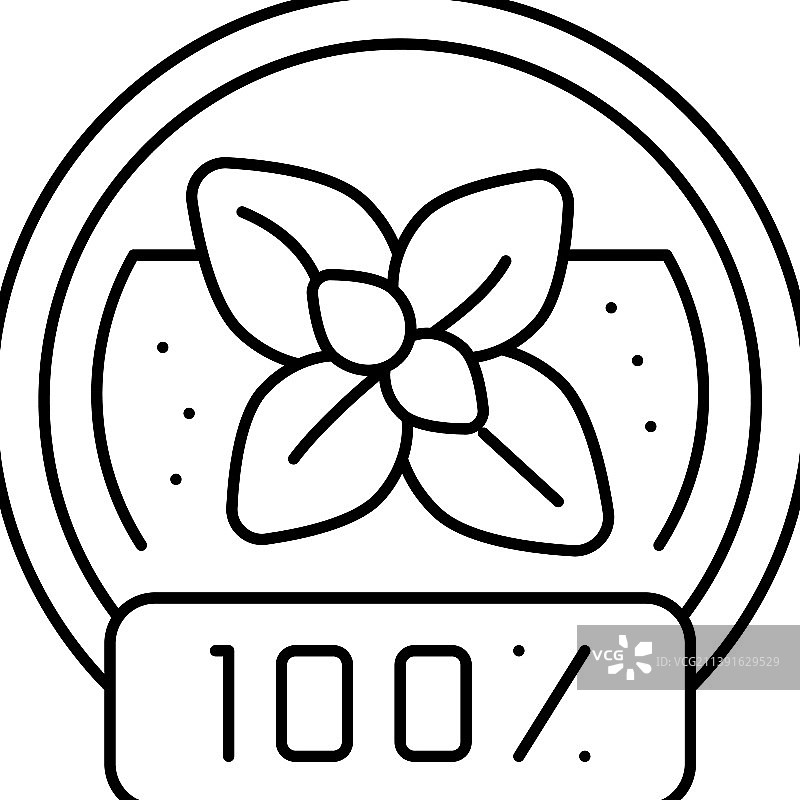 天然化妆品线性图标图片素材