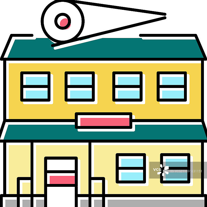 寿司店彩色图标图片素材