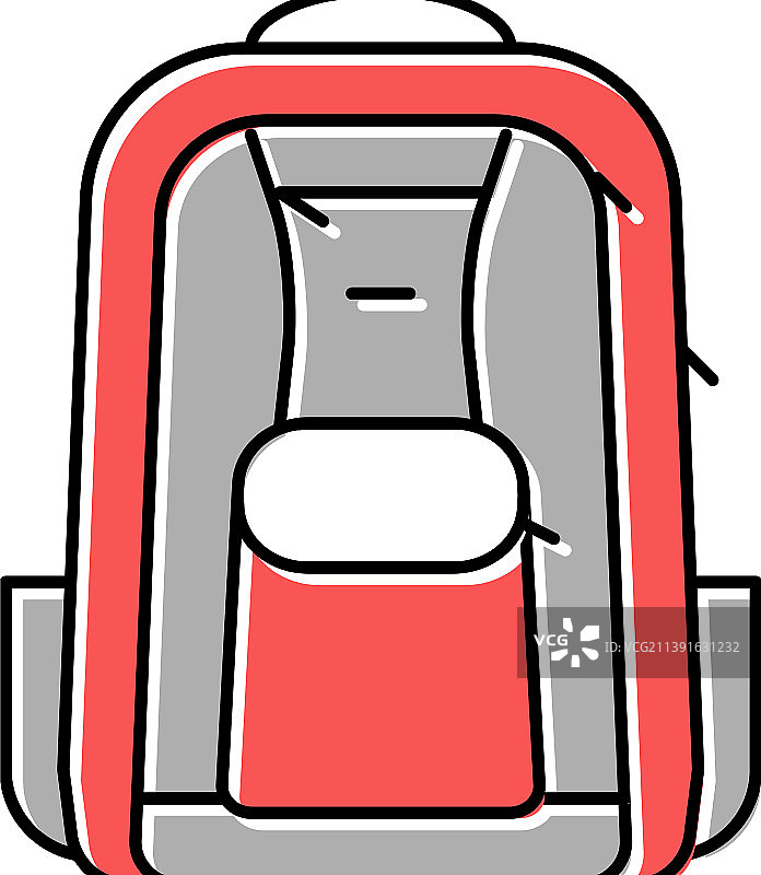 双肩背包颜色图标图片素材