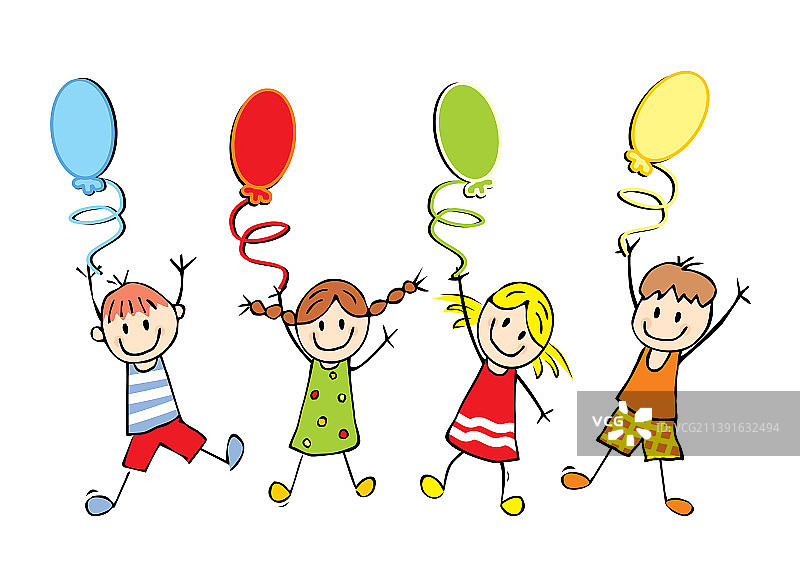 儿童气球图片素材