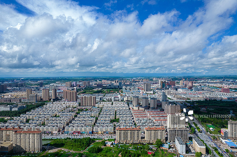 城市风光高视角图片素材