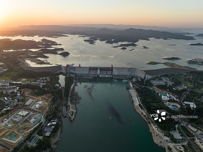 航拍南水北调丹江口水库图片素材