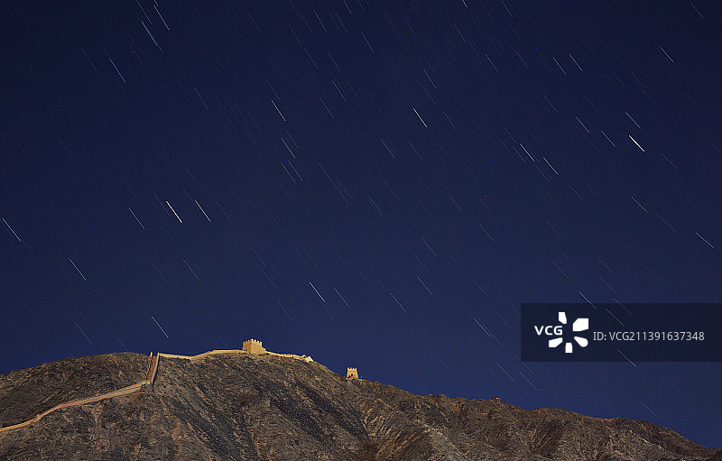 长城星轨图片素材