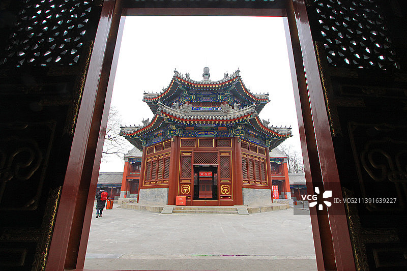 北京圆明园正觉寺文殊亭图片素材