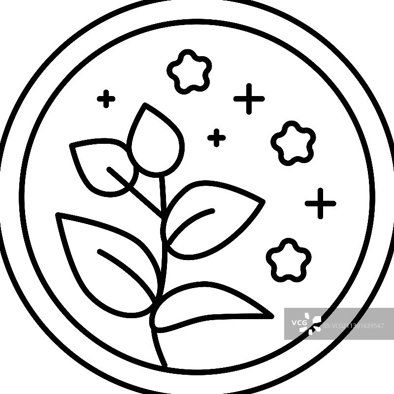 草本天然化妆品线性图标图片素材