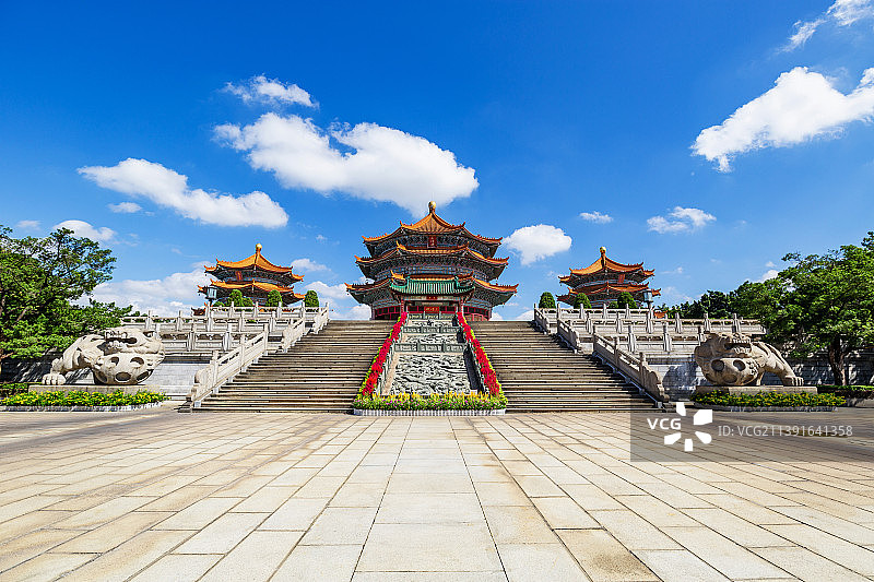 广东省广州市花都区圆玄道观三清殿图片素材