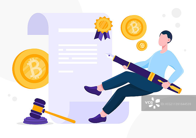 加密货币法规概念图片素材