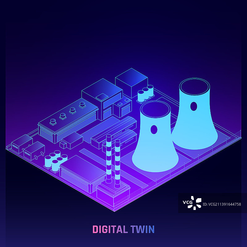2.5D数字孪生海报图片素材
