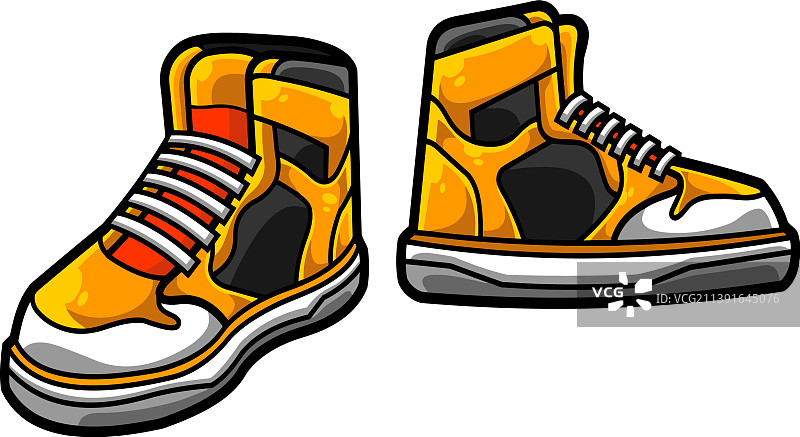 卡通现代运动鞋图片素材