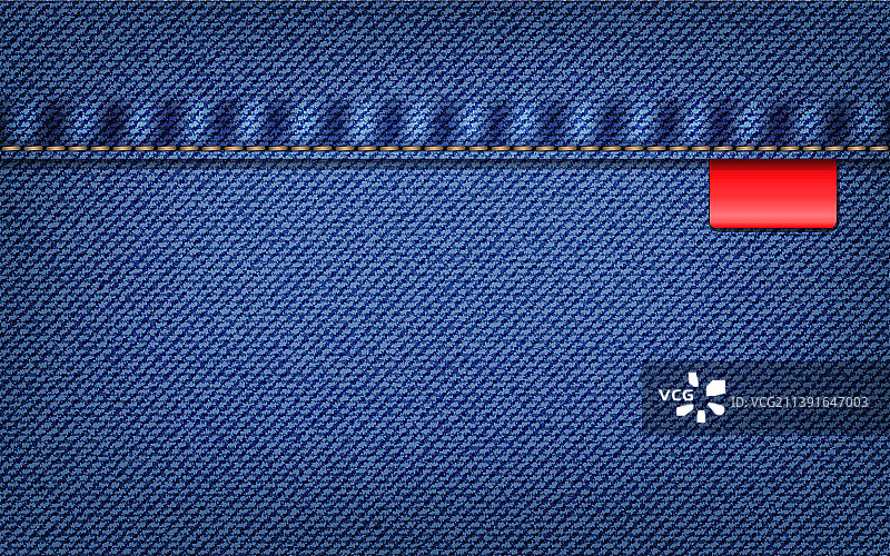 蓝色牛仔裤纹理接缝标签图片素材