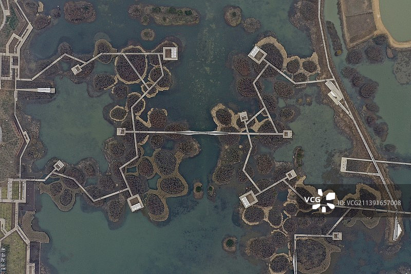 “最美湿地”航拍图片素材