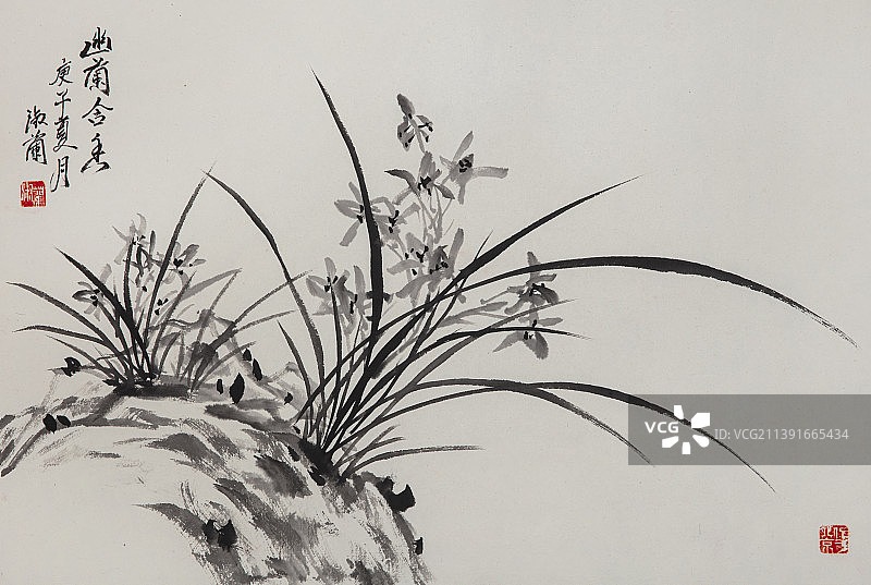 中国绘画——兰花图片素材