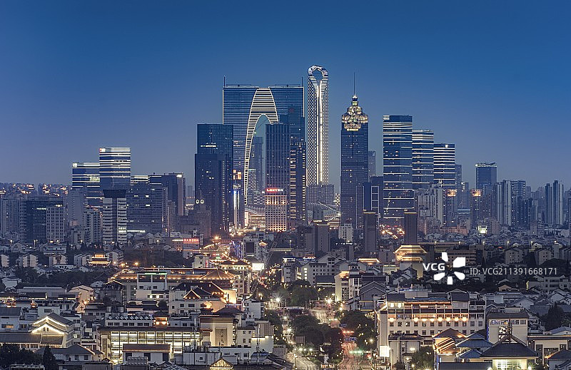 远眺苏州图片素材