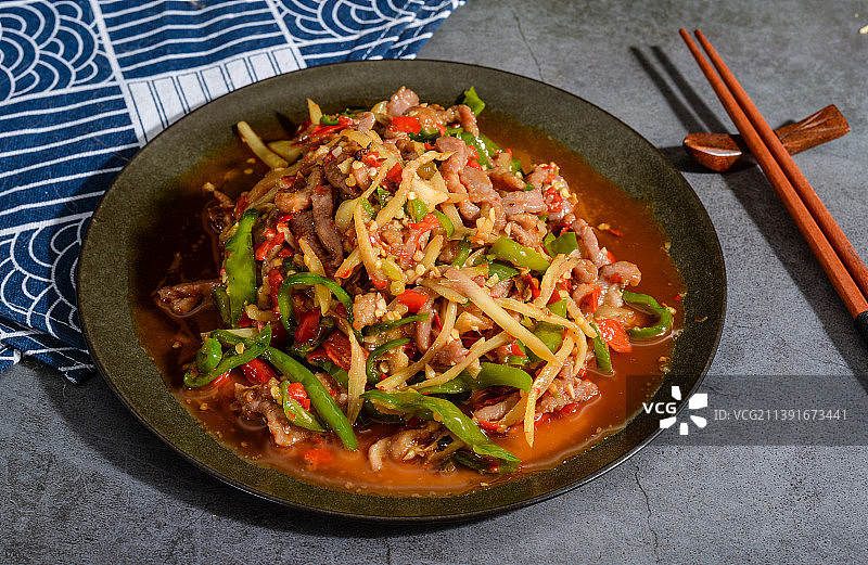 姜爆鸭丝图片素材