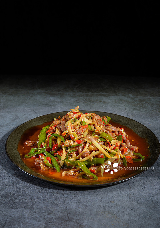 姜爆鸭丝图片素材