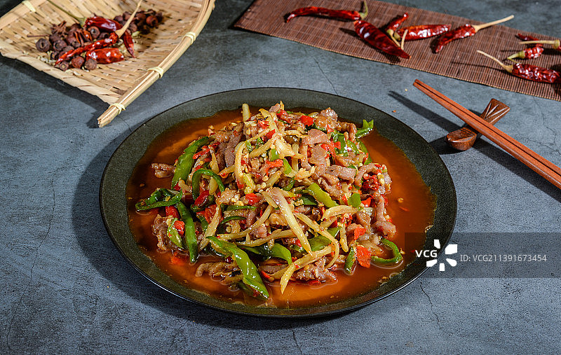 姜爆鸭丝图片素材