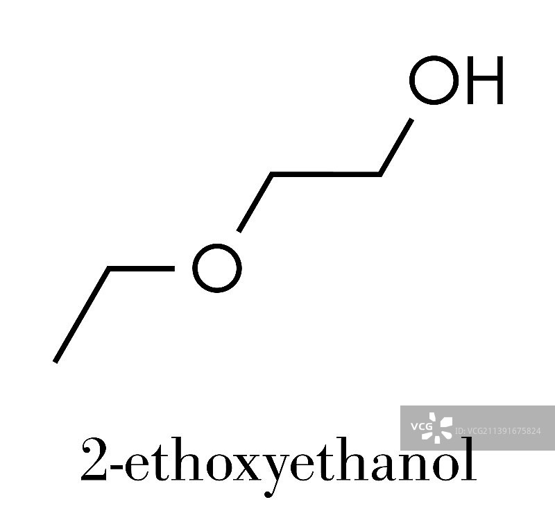 可溶解的乙氧基乙醇溶剂分子图片素材