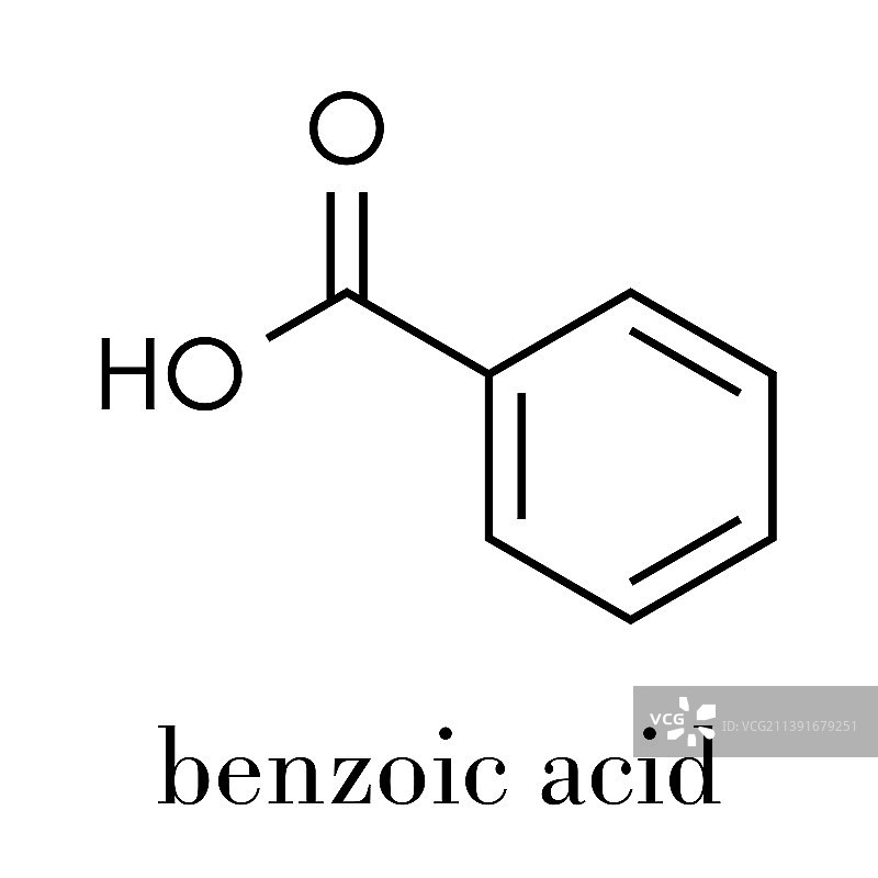 苯甲酸分子苯甲酸盐的用途图片素材