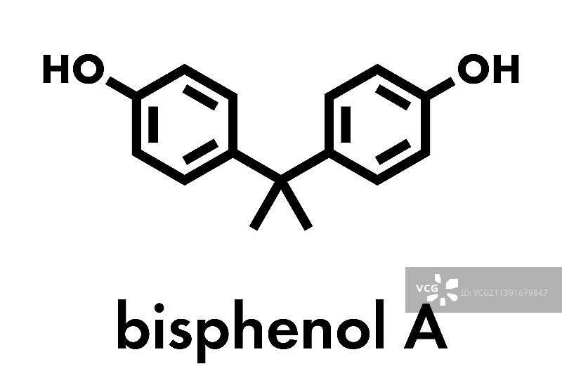双酚A BPA塑料污染物分子图片素材
