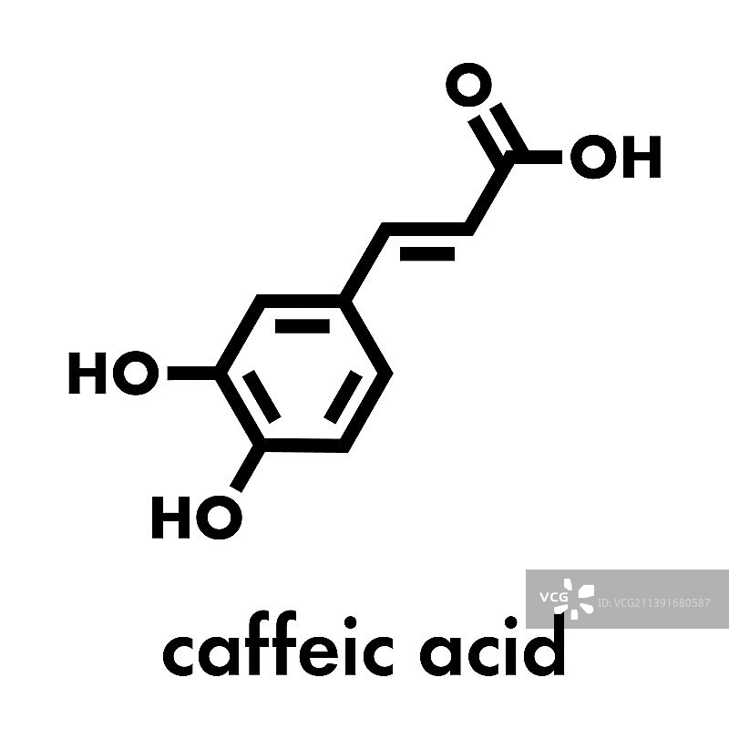 咖啡酸分子中间体图片素材