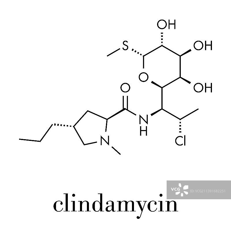 克林霉素：林可酰胺类抗生素图片素材