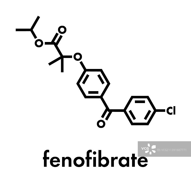 非诺贝特降胆固醇药图片素材
