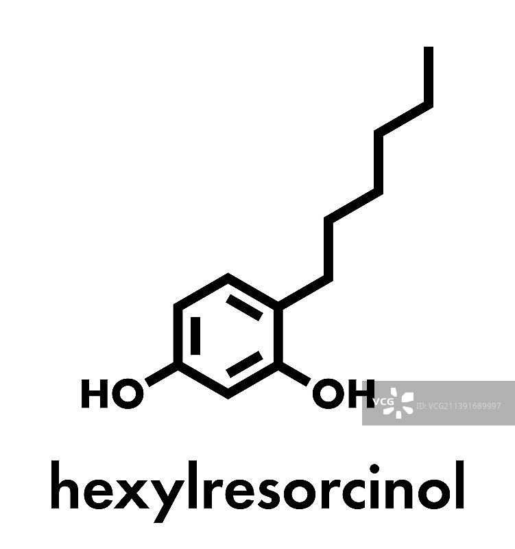 己基间苯二酚分子麻醉剂图片素材