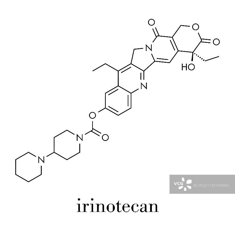 伊立替康癌症化疗药物分子图片素材
