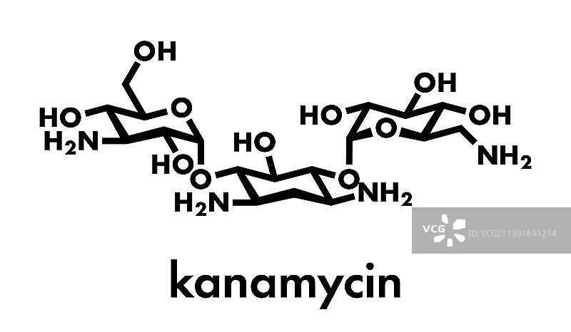 卡那霉素抗生素药物分子氨基糖苷图片素材