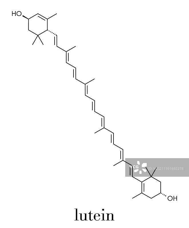 叶黄素黄橙色植物色素分子图片素材