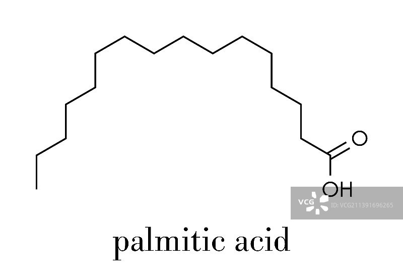棕榈酸十六烷酸饱和脂肪酸图片素材