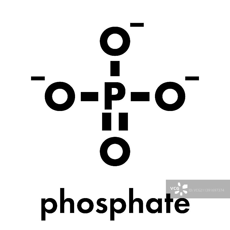 磷酸根阴离子化学骨架结构图片素材