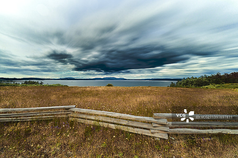 卡特尔角灯塔的原野风光，美国图片素材