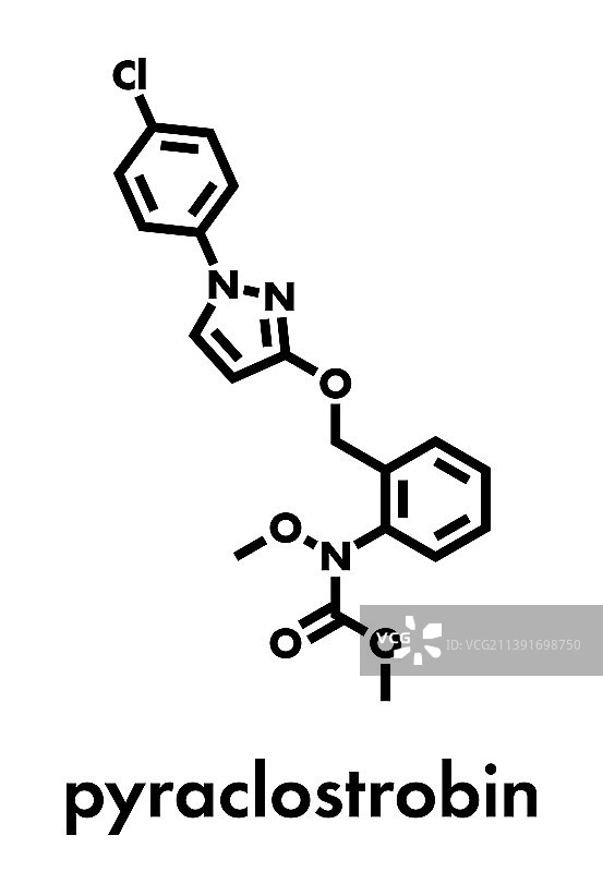 吡唑醚菌酯杀菌剂分子骨架式图片素材