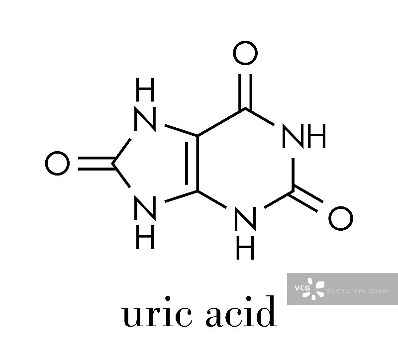 尿酸分子导致高血液水平引起痛风图片素材