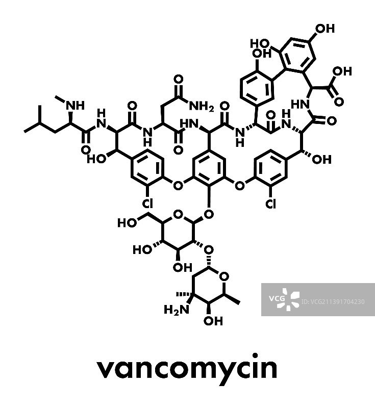 万古霉素抗生素药物糖肽类图片素材