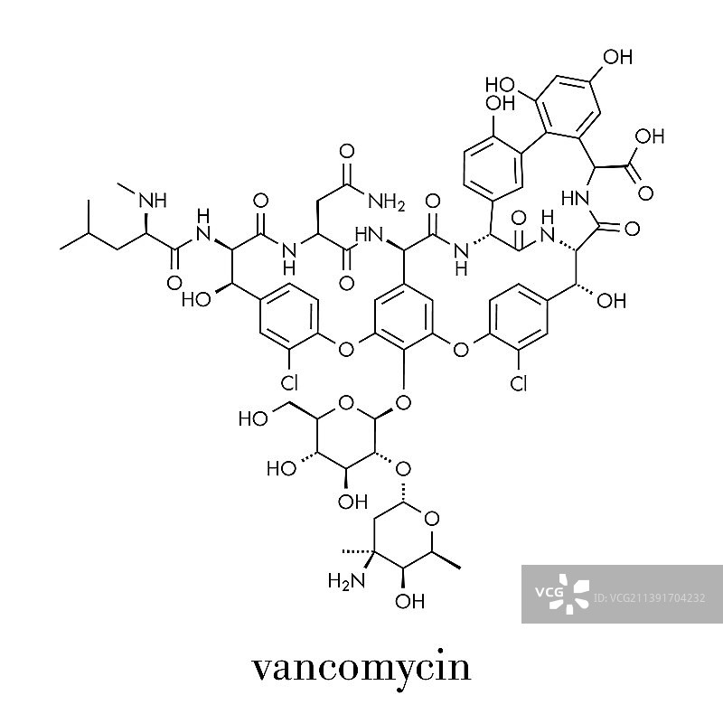 万古霉素抗生素药物糖肽类图片素材