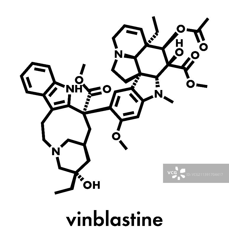 长春花碱抗癌化疗药物分子图片素材