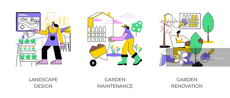 园艺服务抽象概念图片素材