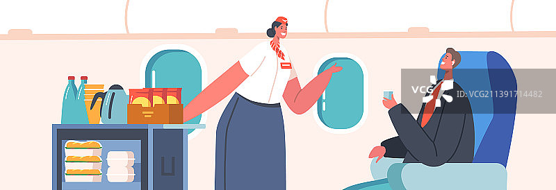 航空公司运输服务乘务员提供服务图片素材