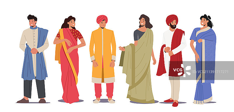 穿着传统服饰的印度人图片素材