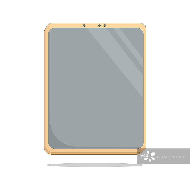 橙色屏幕小平板图片素材